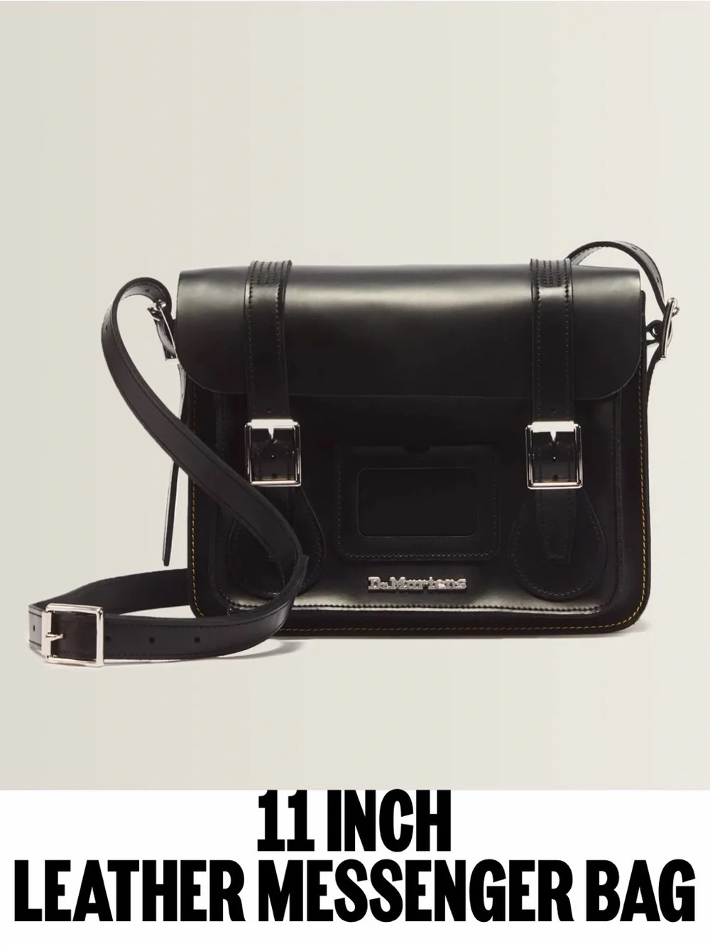 Dr. Martens Black Leather Large Satchel